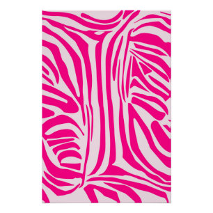 Pôster Listras de zebra rosa