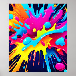 Poster Listras Dinâmicas de Tinta Fluorescente