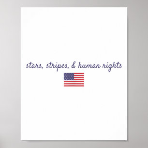 Poster Listras Estrelas E Direitos Humanos 4 De Julho Soc