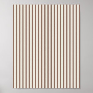 Poster Listras marrons e creme