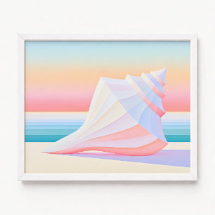 Poster Listras Ombre Pastel Concha