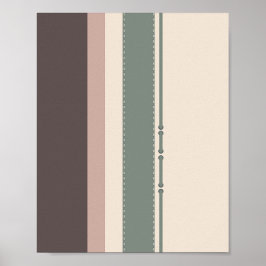 Poster Listras Pastel Minimalista Decoração de Casa