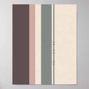 Poster Listras Pastel Minimalista Decoração de Casa