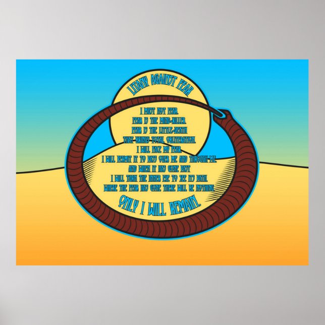 Poster Litany Contra o Medo (Frente)