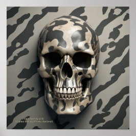 Poster LITE EXISTENCIAL Memento Mori Camo Skull
