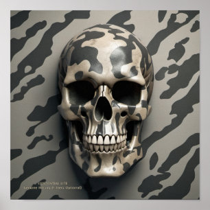 Poster LITE EXISTENCIAL Memento Mori Camo Skull