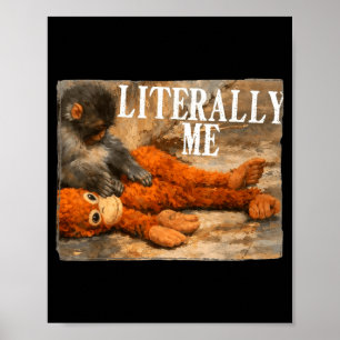 Poster Literalmente eu dou um soco de macaco no bebê maca