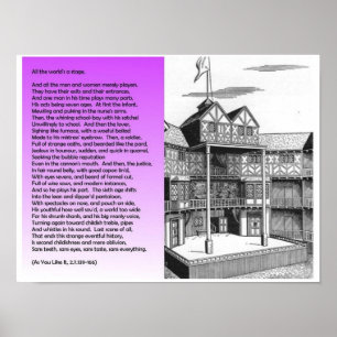 Pôster Literatura, Shakespeare, Todo o mundo é um palco