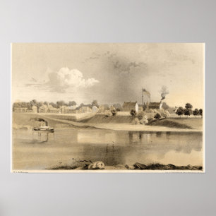 Pôster Litografia 1859 de Fort Smith Arkansas