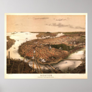 Pôster Litografia 1877 da reprodução de Boston