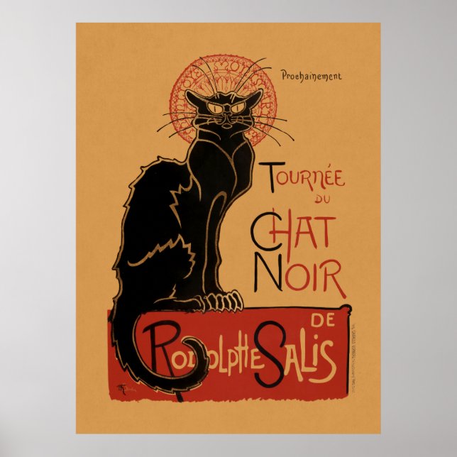 Poster Litografia colorida da Tournée du Chat Noir (Frente)
