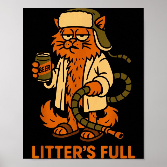 Poster Litter’s Full Funny Cat Lovers Christmas Xmas  (Frente)