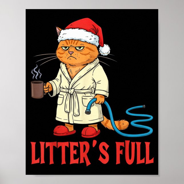 Poster Litter’s Full Funny Cat Lovers Christmas Xmas  (Frente)