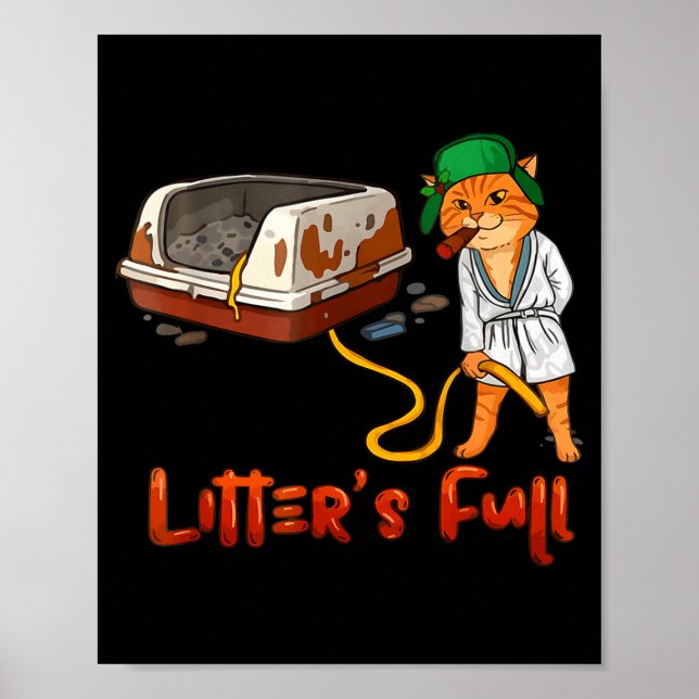 Poster Litter’s Full Funny Cat Lovers Christmas Xmas Mpy  (Frente)