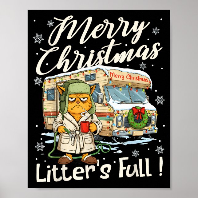 Poster Litter's Full Funny Cat Parody Outfit Sarcastic Ch (Frente)