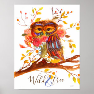 Poster Little Boho Owl