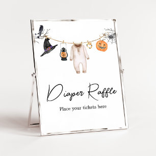 Poster Little Boo Halloween Fralda Raffle