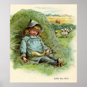 Pôster Little Boy Blue Nursery Rhyme