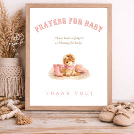 Poster Little Cowgirl Baby Shower Prayers for Baby