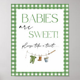 Poster Little Fisherman Baby Shower Babies are Sweet