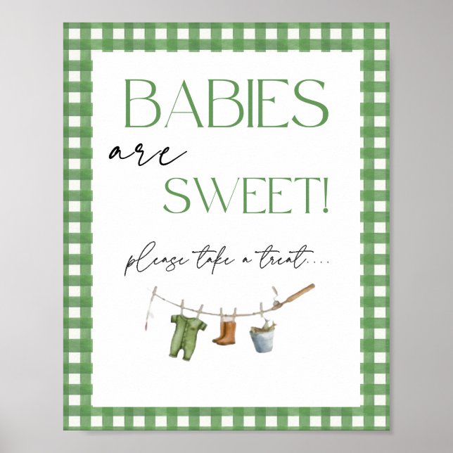 Poster Little Fisherman Baby Shower Babies are Sweet (Frente)
