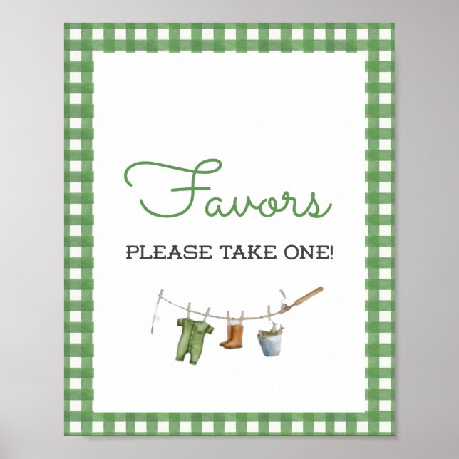 Poster Little Fisherman Baby Shower Favors (Frente)