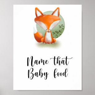 Poster Little Fox - Nome da comida de bebê