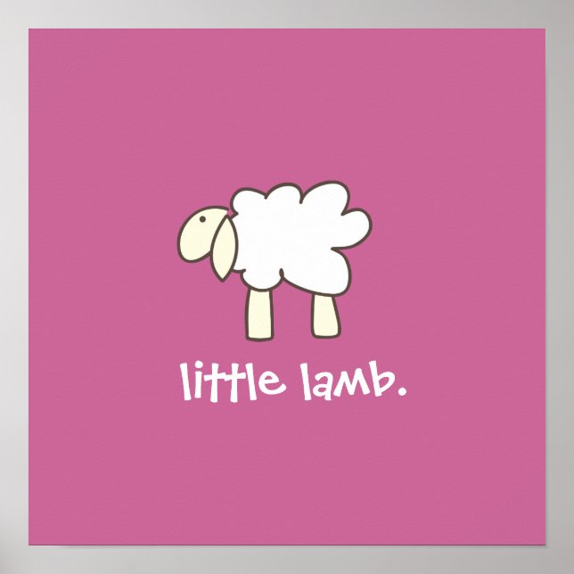 Poster Little Lamb wall print (rose) (Frente)