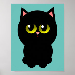 Poster Little Lucky Black Cat