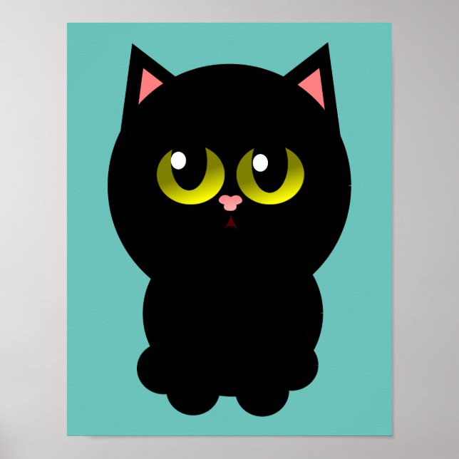 Poster Little Lucky Black Cat (Frente)