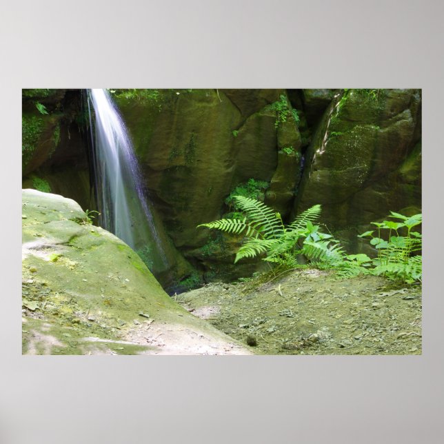 Poster Little Lyons Falls, Parque Estadual de Mohican, Oh (Frente)