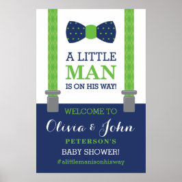 Pôster Little Man Welcome Sign Poster, Baby Shower