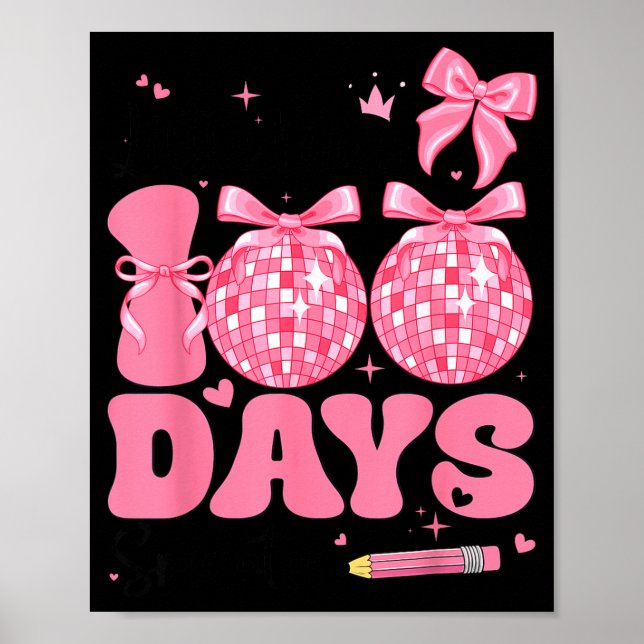 Poster Little Miss 100 Days Smarter Kids Girls 100th Day  (Frente)