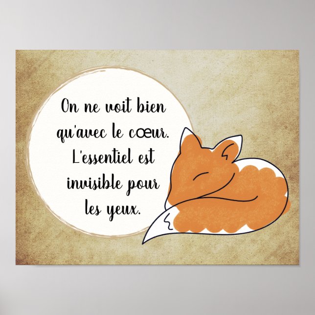 Poster Little Prince Zitat (Frente)