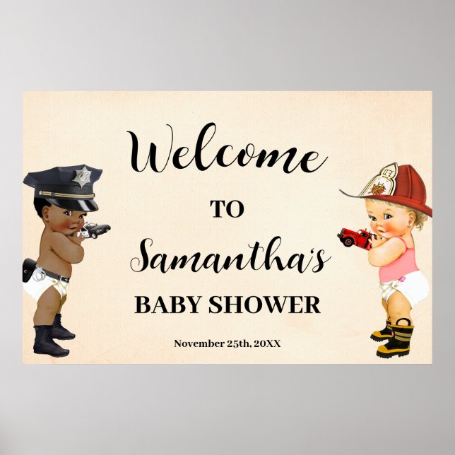 Poster Little Recruit on the Way Welcome Baby Shower Sign (Frente)