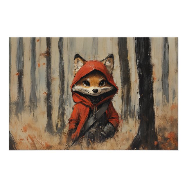 Pôster  Little Red Riding Hood Fox  (Frente)