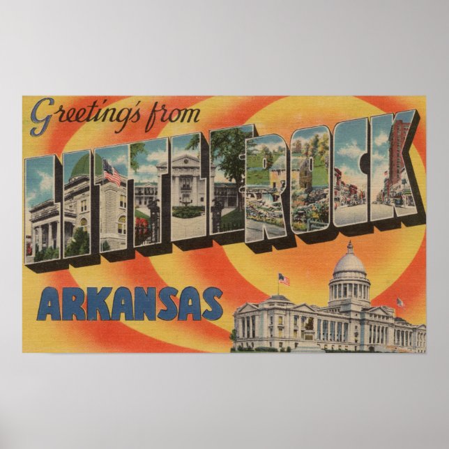 Poster Little Rock, Arkansas - Cenas de Letra Grandes (Frente)