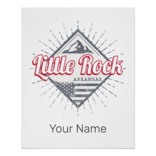 Pôster Little Rock Arkansas City USA Design