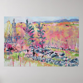 Poster Little Roundtop Gettysburg Pensilvânia Redbuds