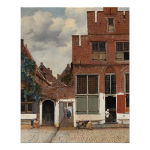 Pôster Little Street Johannes Vermeer Glossy