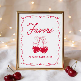 Poster Little Sweetheart Baby Shower Favors Sign