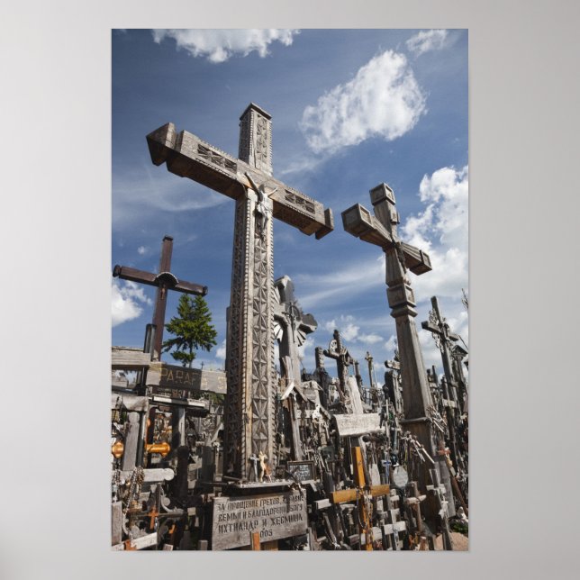 Poster Lituânia, Lituânia Central, Siauliai, Colina 3 (Frente)