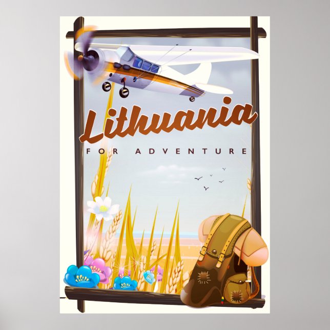 Pôster lituânia - Para um cartaz de viagem de aventura (Frente)