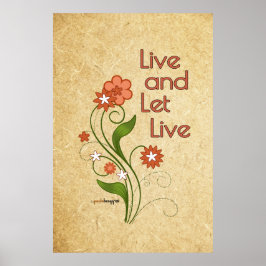 Poster Live and Let Live (programas de 12 etapas)