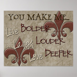 Poster Live Bolder Ria Mais Alto Amor Mais Profundo