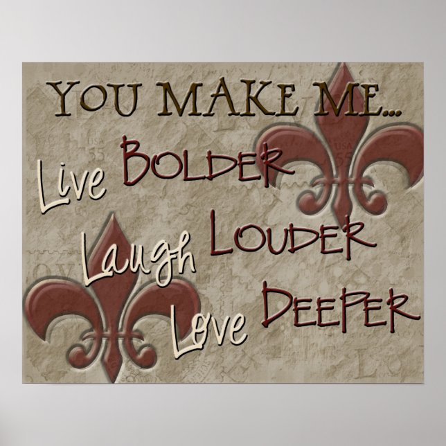 Poster Live Bolder Ria Mais Alto Amor Mais Profundo (Frente)