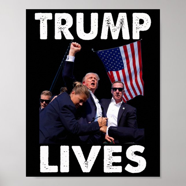 Poster Live Donald Trump Mug Shot - Nunca rendam (Frente)