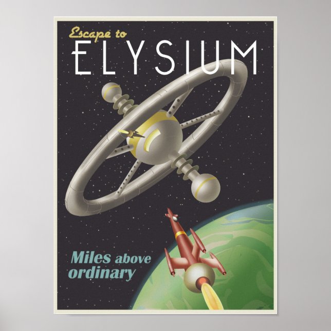 Pôster Live em uma estação espacial (Frente)