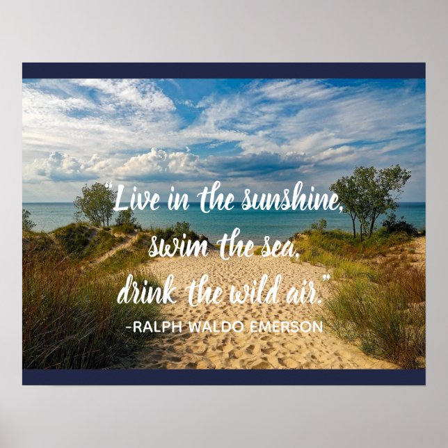Poster Live in Sunshine Quote (Frente)