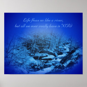 Pôster Live In The Now Inspirational Quote